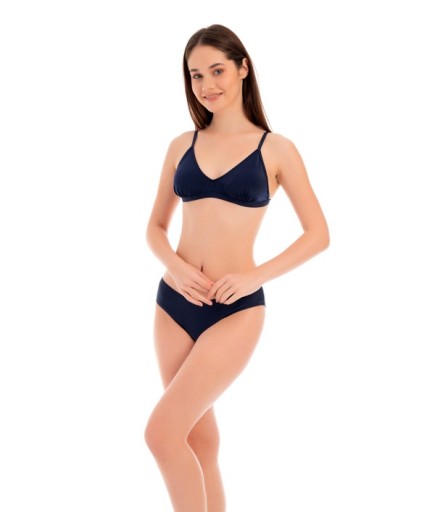 RUKOMAYO LACİVERT OMUZDAN AYAR ASKILI FREESET MODEL LYCRA KUMAŞ BİKİNİ